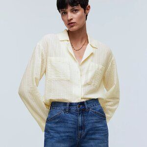 Madewell Resort Long-Sleeve Shirt in Seersucker